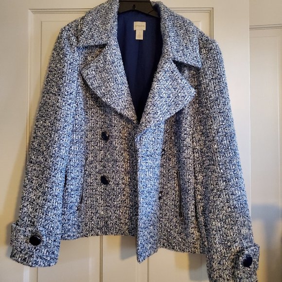 Chico's Jackets & Blazers - 💙 GORGEOUS‼️ Chico's textured suit jacket